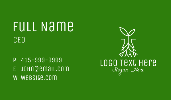 Plant Seedling Root Business Card Design Image Preview