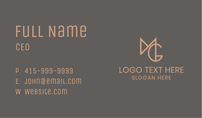 Geometric Letter M & G Business Card Image Preview