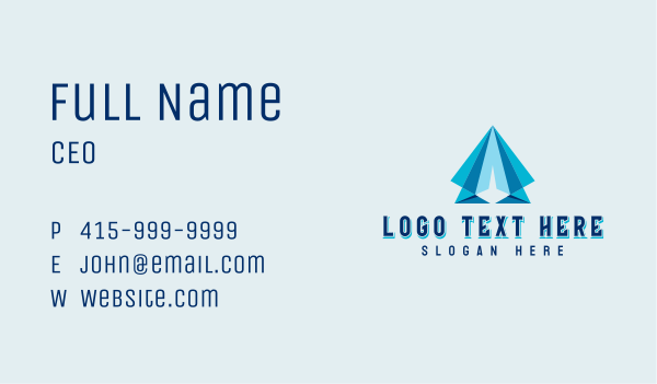 Plane Flight Delivery Business Card Design Image Preview