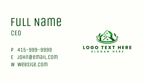Residential House Landscaping Business Card Design Image Preview