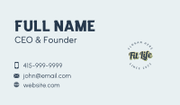 Classic Tilted Cursive Wordmark Business Card Image Preview