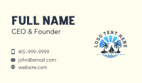 Sailboat Island Beach Business Card Image Preview