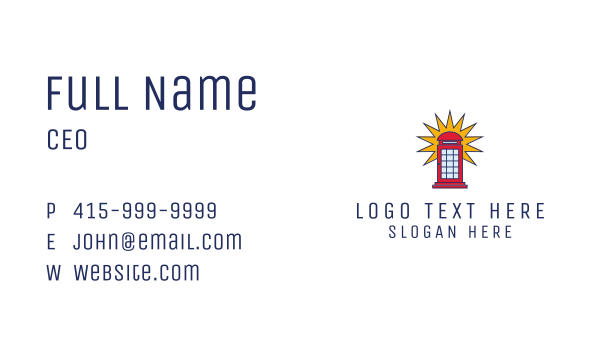 London Phone Booth Business Card Design Image Preview