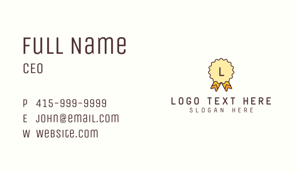 Award Badge Letter Business Card Design Image Preview