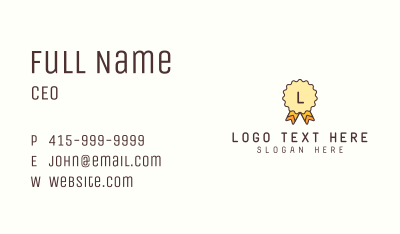 Award Badge Letter Business Card Image Preview