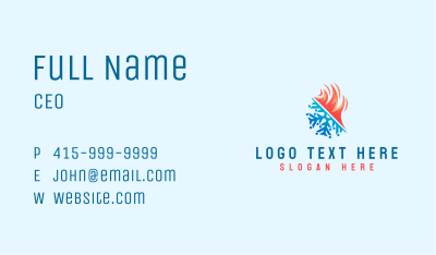 Flame Snowflake Energy Business Card Image Preview