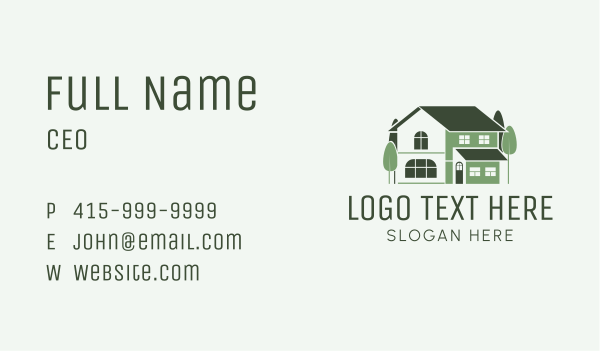 Nature House Village Property Business Card Design Image Preview