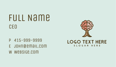Neurologist Brain Tree Business Card Image Preview