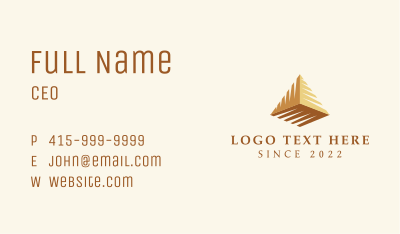 Pyramid Landmark Contractor Business Card Image Preview
