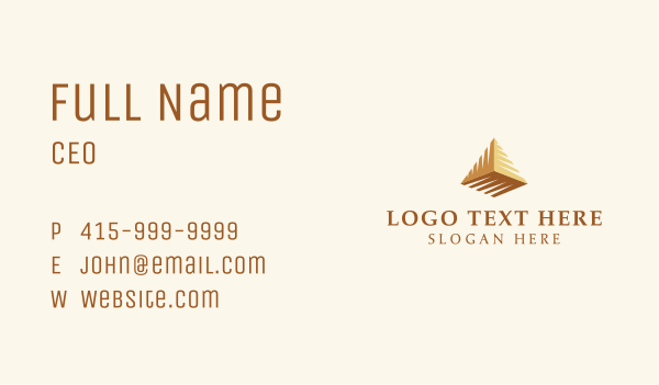 Pyramid Landmark Contractor Business Card Design Image Preview