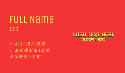 Chinese Wordmark Business Card Image Preview