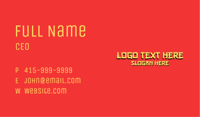 Chinese Wordmark Business Card