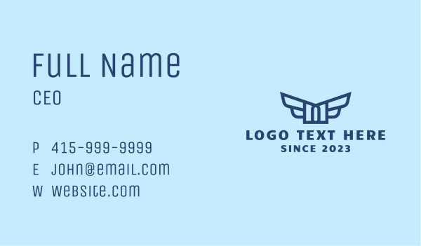 Building Tower Wings Business Card Design Image Preview