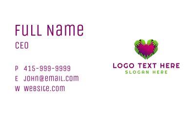 Hand Love Care Business Card Image Preview