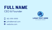 Geometric Blue Letter R  Business Card Image Preview