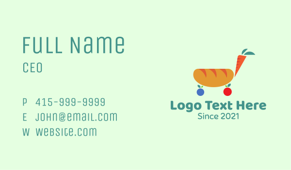 Bread Carrot Cart  Business Card Design Image Preview
