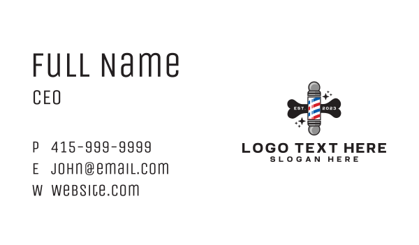 Pet Grooming Barber Business Card Design Image Preview