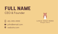 Owl Bird Aviary Business Card Image Preview