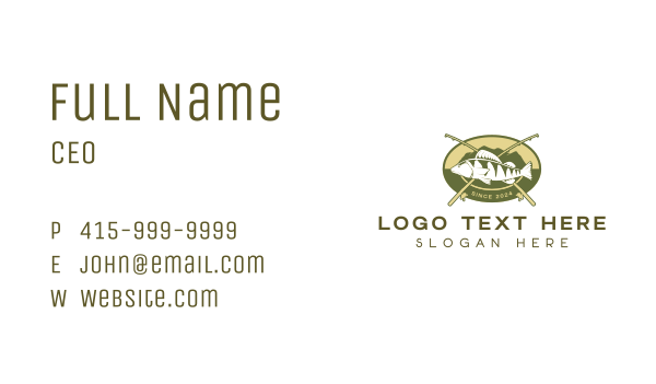 Fishing Rod Fisherman Business Card Design Image Preview