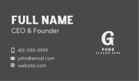White Letter G Falcon Business Card Image Preview