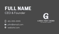 White Letter G Falcon Business Card Preview