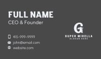 White Letter G Falcon Business Card Image Preview