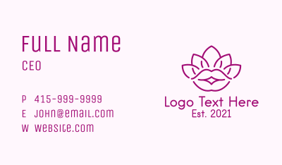 Beauty Lotus Lips  Business Card Image Preview