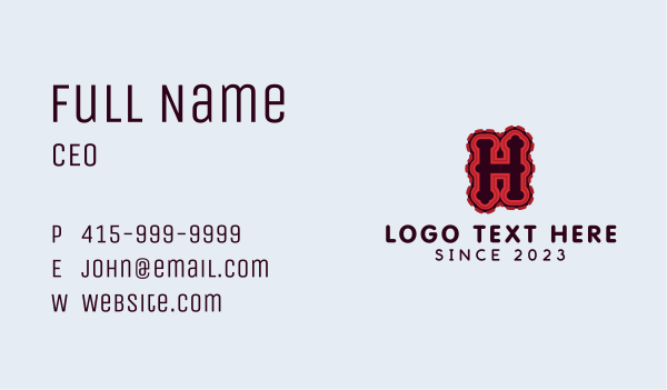 Retro Letter H  Business Card Design Image Preview