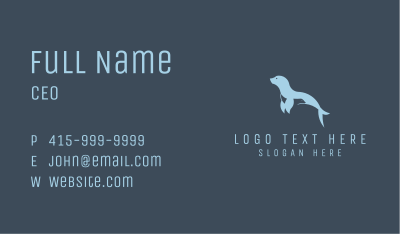 Blue Seal Pup Animal Business Card Image Preview