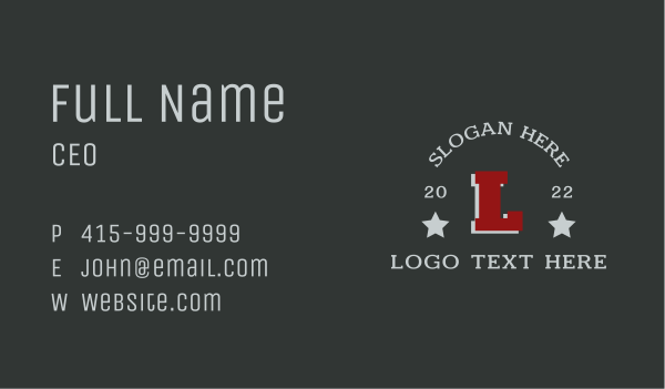 Sports Apparel Letter Business Card Design Image Preview