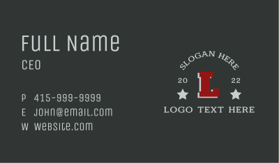 Sports Apparel Letter Business Card Image Preview