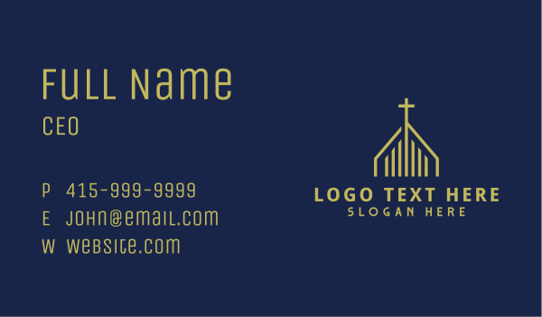 Golden Cross Parish Business Card Design Image Preview