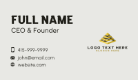 Architecture Construction Pyramid  Business Card Preview