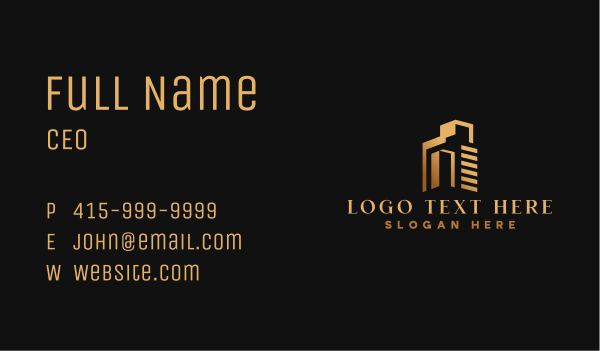 Luxury Building Real Estate Business Card Design Image Preview