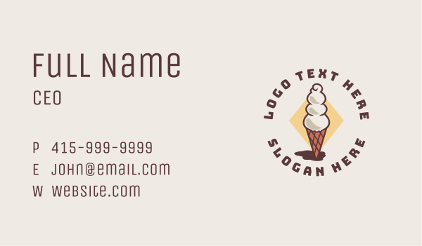 Ice Cream Parlor Business Card Design Image Preview