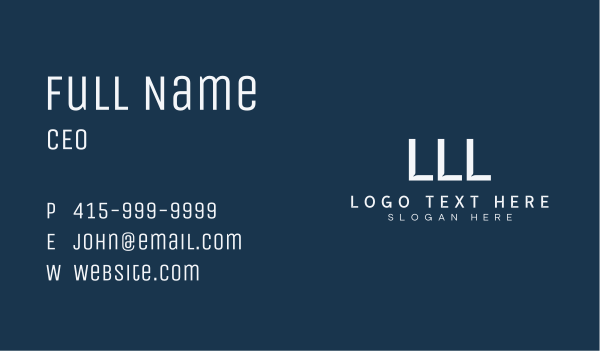 Lettermark Monogram Company Business Card Design Image Preview