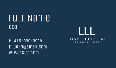 Lettermark Monogram Company Business Card Image Preview