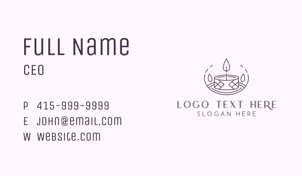 Tealight Candle Decor Business Card Design Image Preview