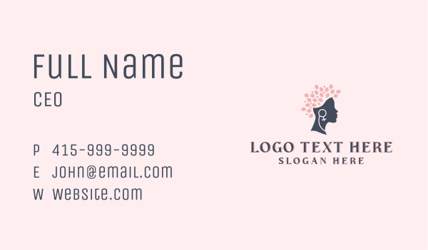 Woman Tree Wellness Business Card Design Image Preview