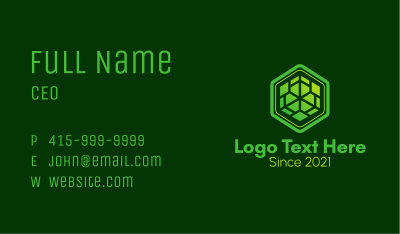 Geometric Eco Company Business Card Image Preview