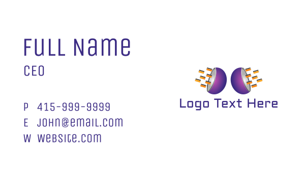 Purple Speakers Business Card Design Image Preview