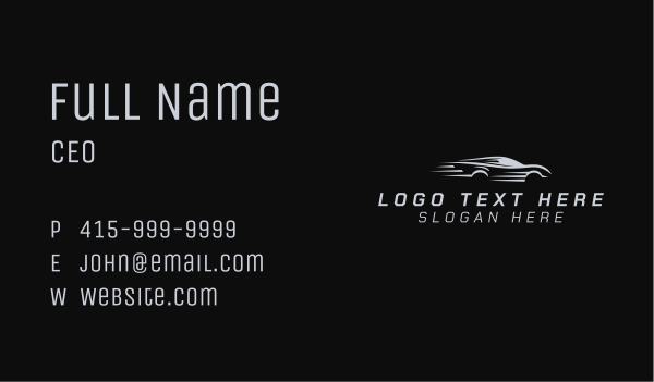 Sports Car Speed Racing Business Card Design Image Preview