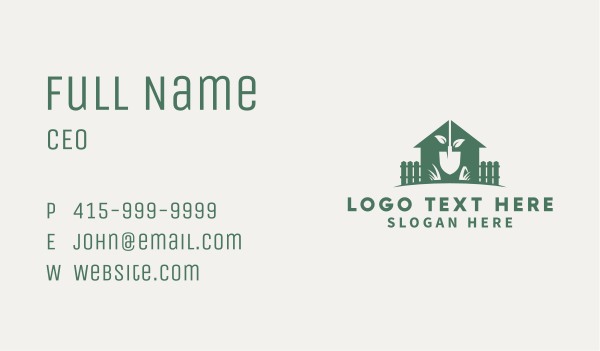 Green Shovel Greenhouse Business Card Design Image Preview