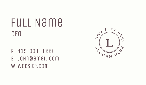 Vintage Stamp Letter Business Card Design Image Preview