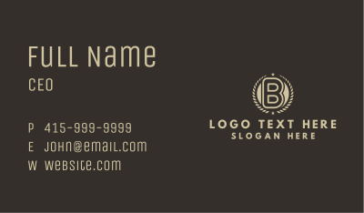 Classic Badge Letter B Business Card Image Preview