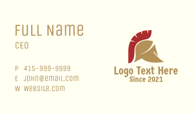 Ancient Spartan Helmet Business Card Image Preview