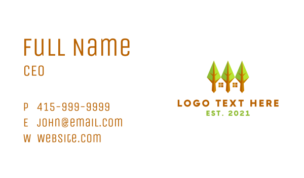 House Garden Valley  Business Card Design Image Preview