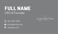 Elegant Designer Signature Wordmark Business Card Image Preview