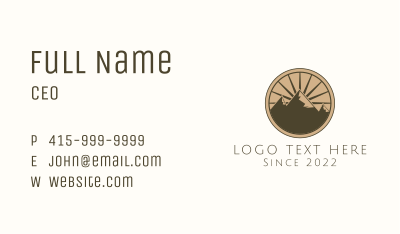 Mountain Range Outdoor Hiking Business Card Image Preview