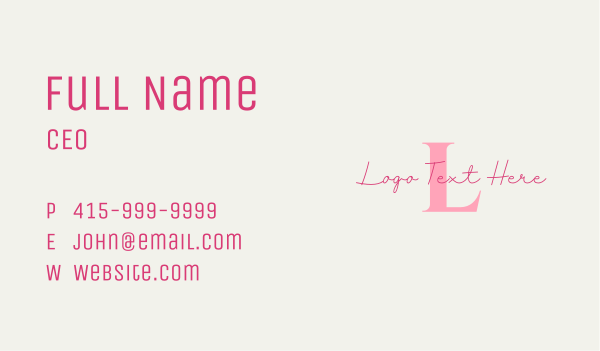 Luxury Brand Lettermark Business Card Design Image Preview